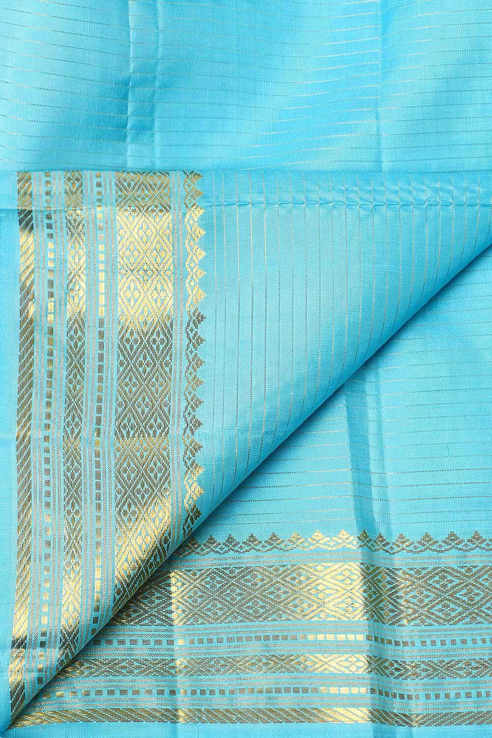 Light Blue Pure Silk Kanjivaram Saree image number null