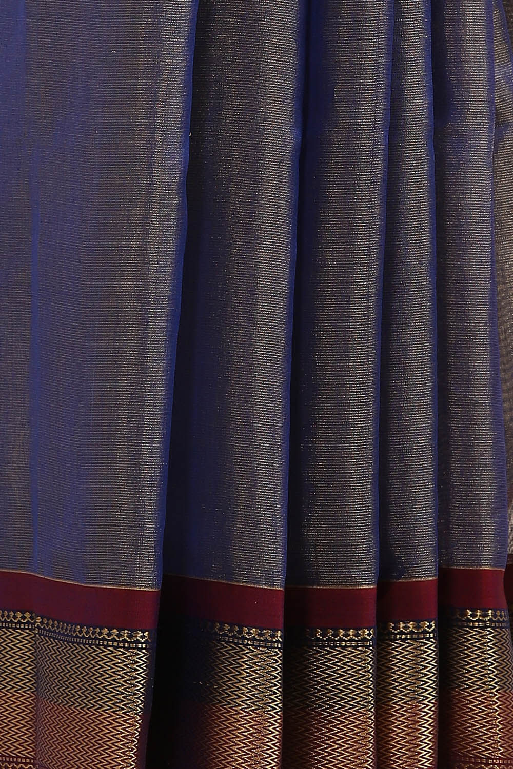 Blue Pure Cotton Tissue Maheswari Saree image number null