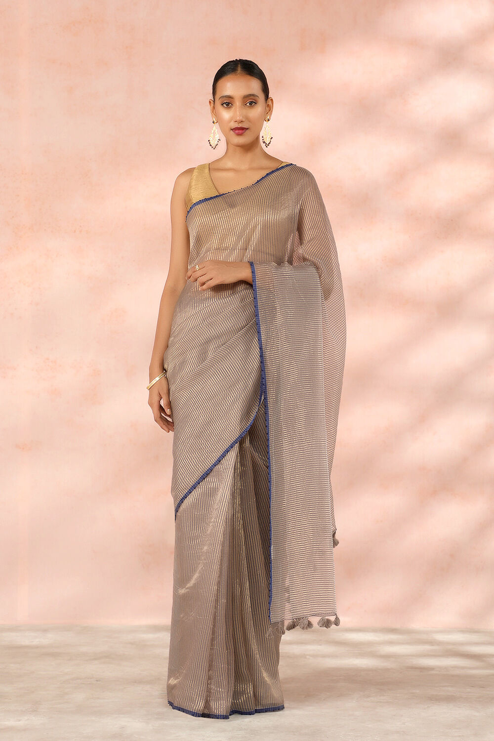 Grey Contemporary Pure Silk Cotton Embroidery Saree image number null