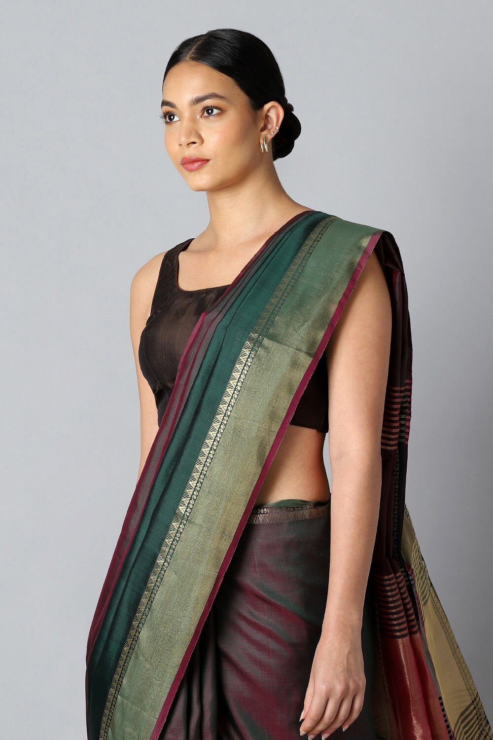 Green Pure Silk Extra Weft Saree image number null