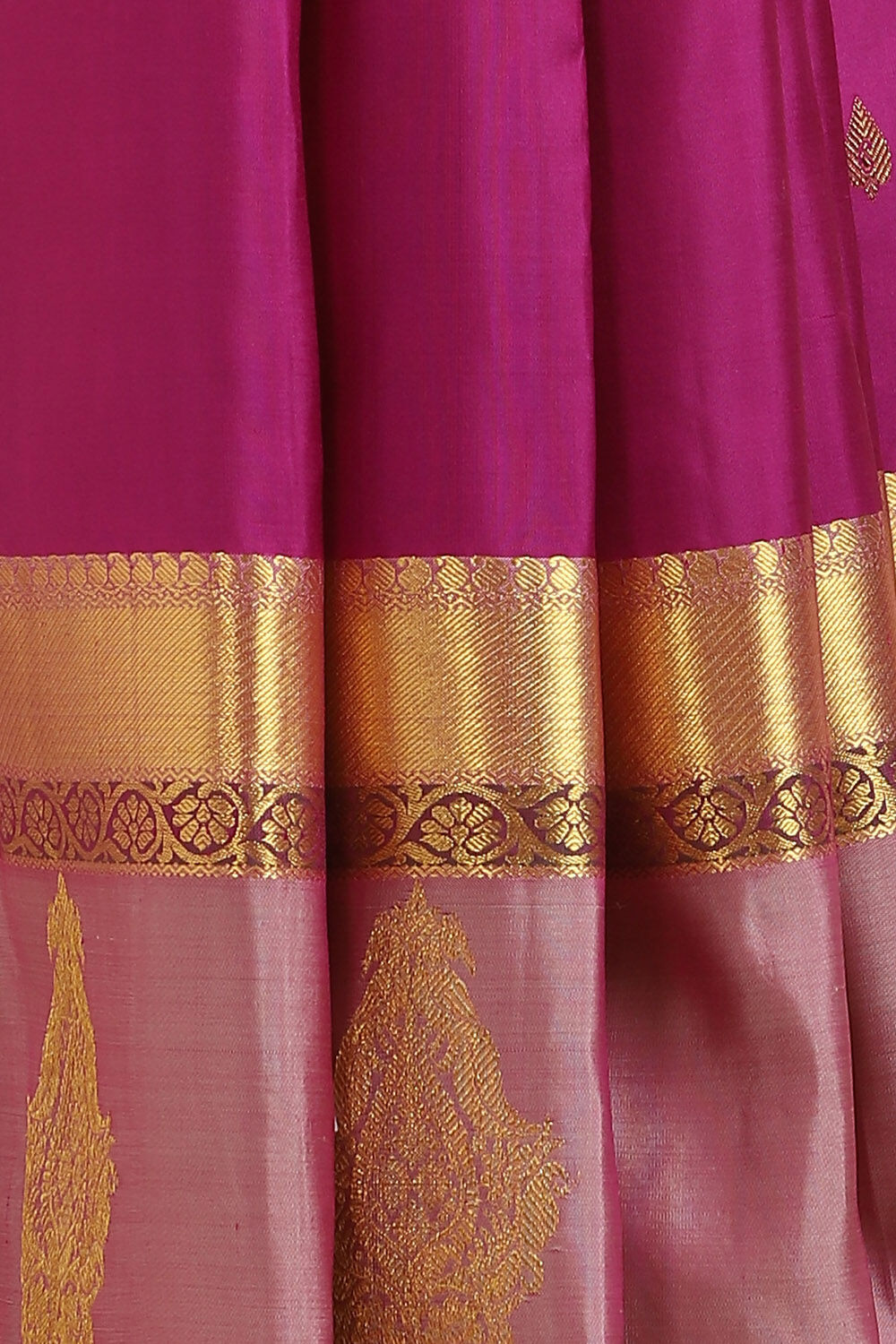 Dark Pink Pure Silk Kanjivaram Saree image number null