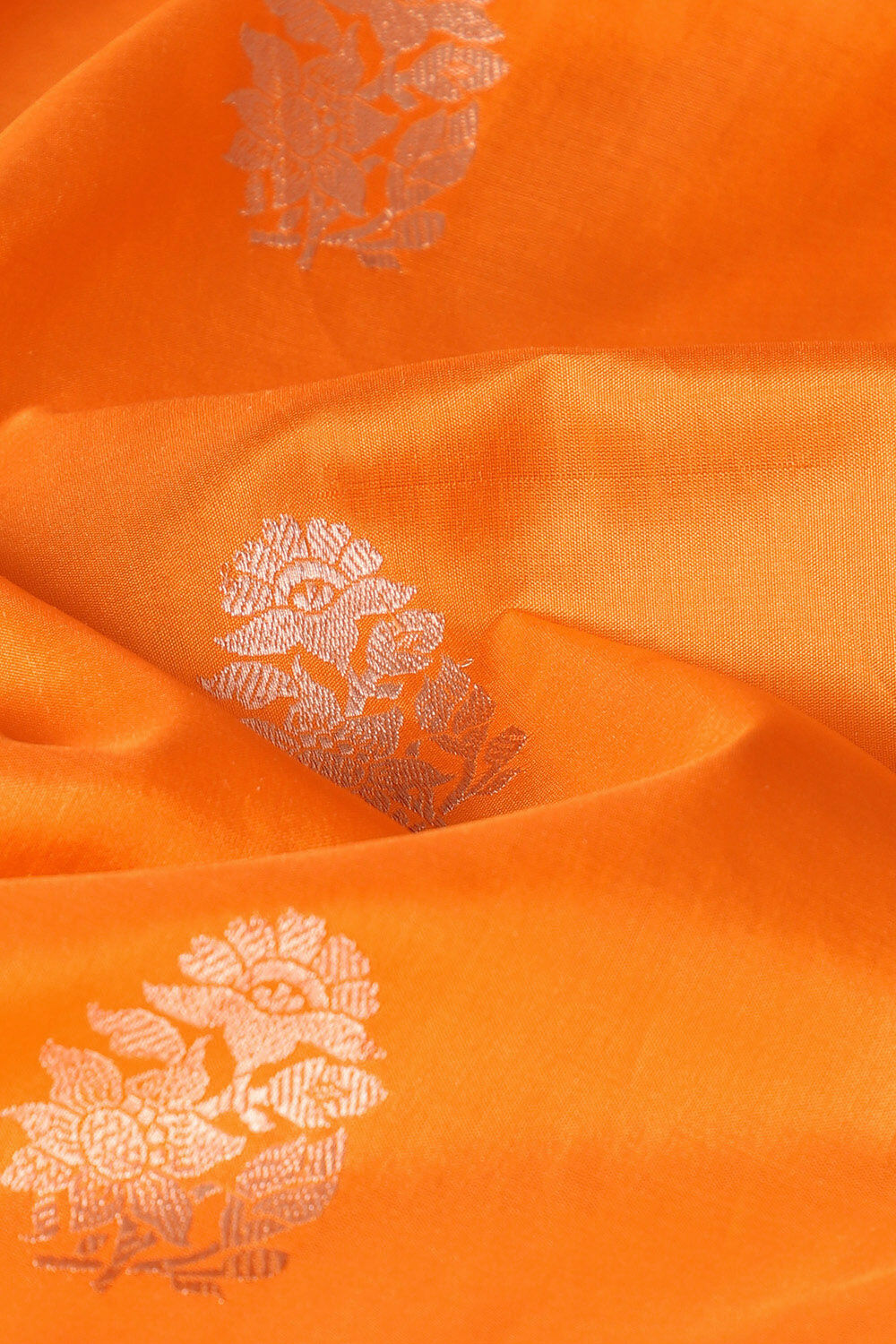 Light Orange Pure Silk Banarasi Saree image number null
