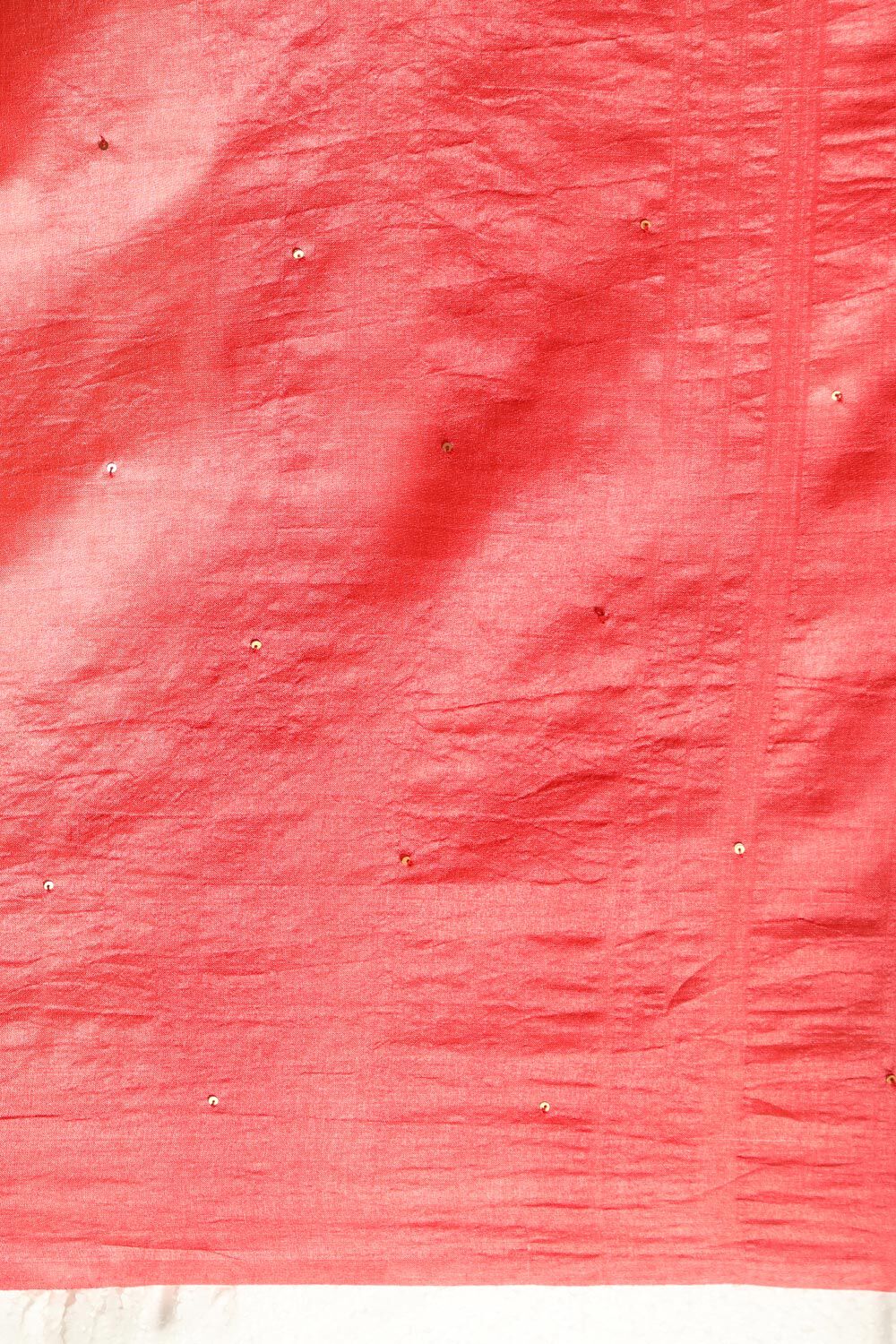 Beige Pure Tussar Silk Hand Painted Saree image number null