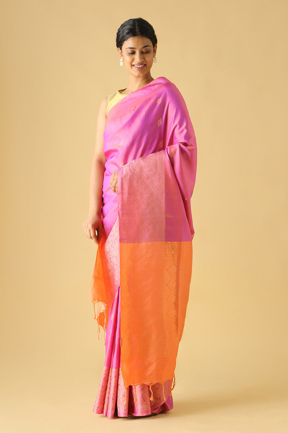 Pink Pure Silk South Saree image number null