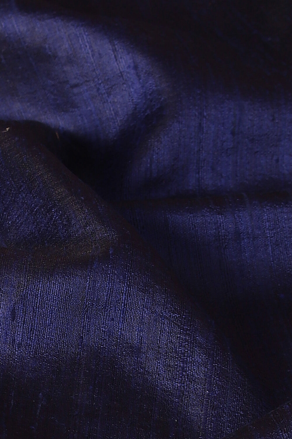 Dark Blue Pure Tussar Silk Bhagalpuri Saree image number null