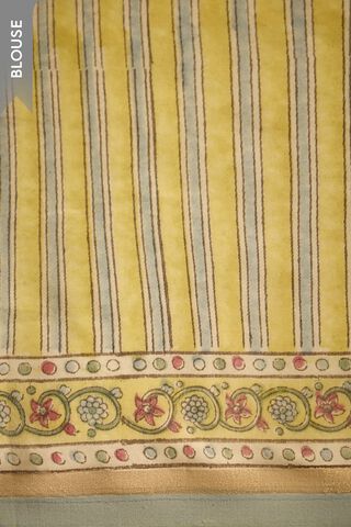 Light Blue Rajasthan Pure Silk Cotton Printed Sanganeri Saree thumbnail image number null