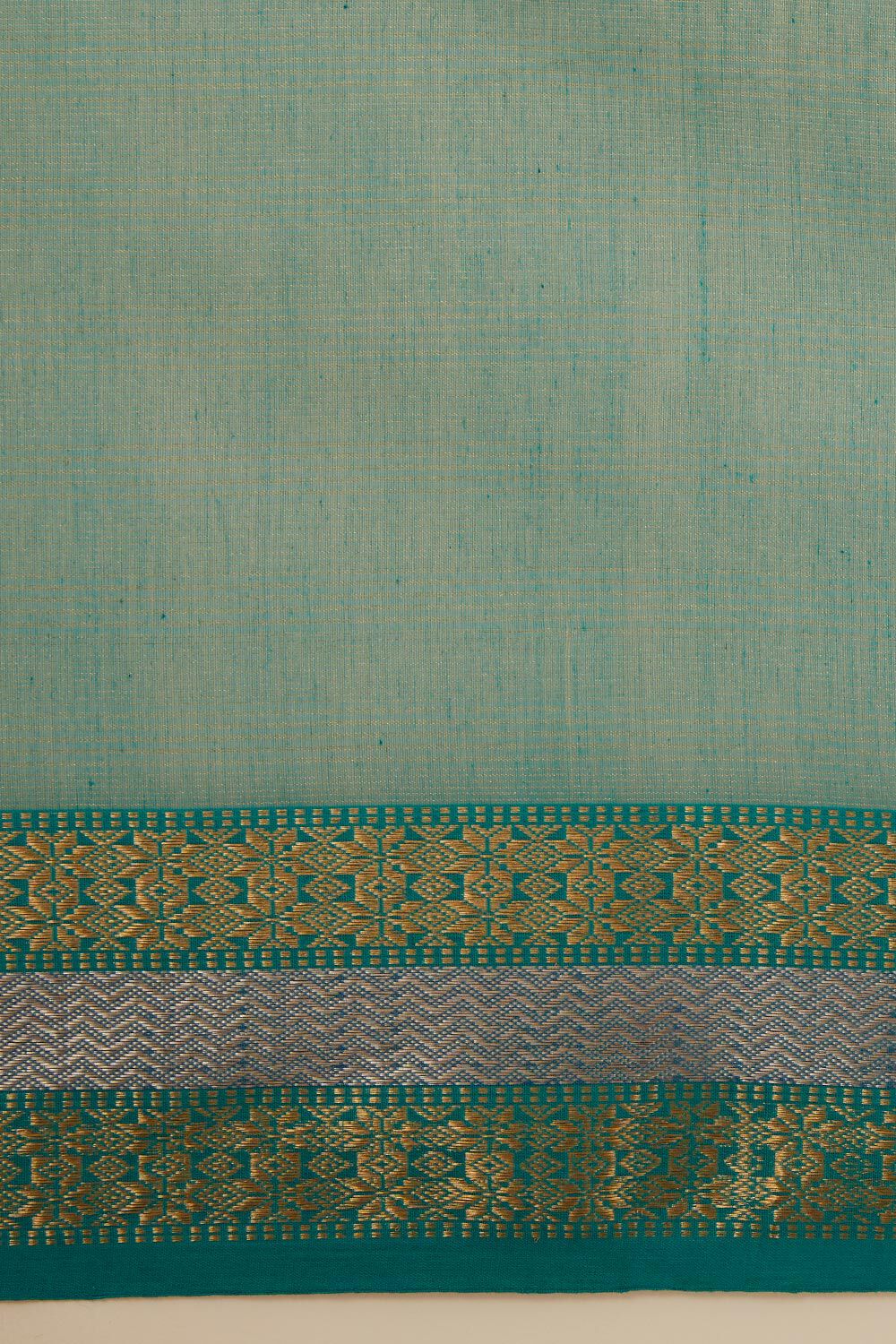 Light Orange Pure Cotton Tissue Maheshwari Saree image number null