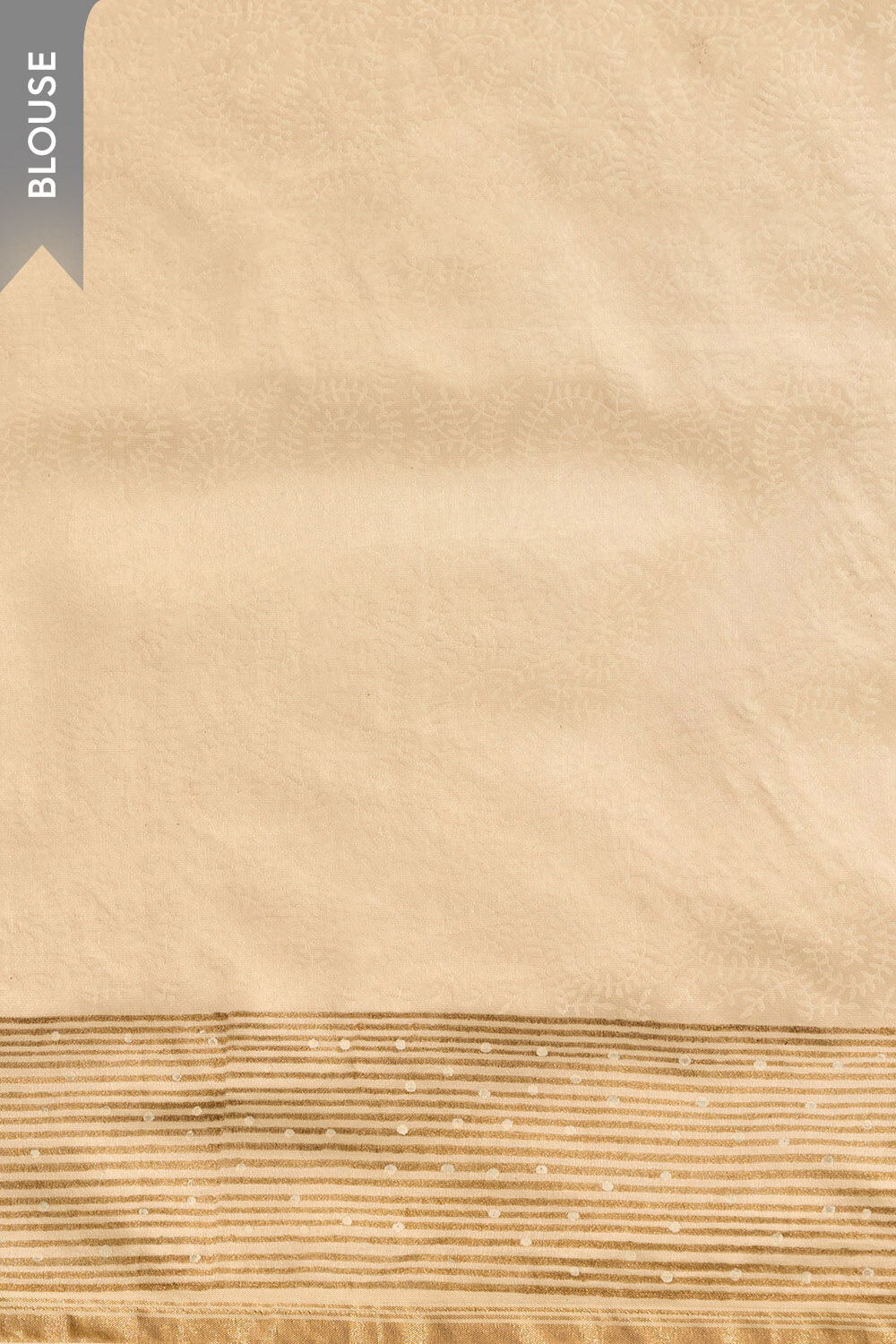 Off White Pure Silk Cotton Printed Sanganeri Saree image number null