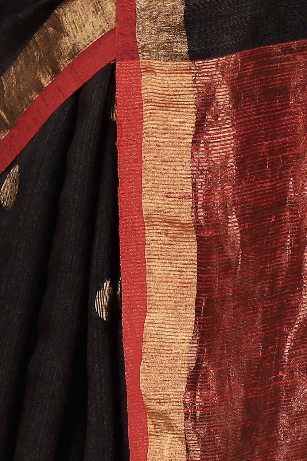 Black Pure Silk Vanya Jamdani Saree image number null