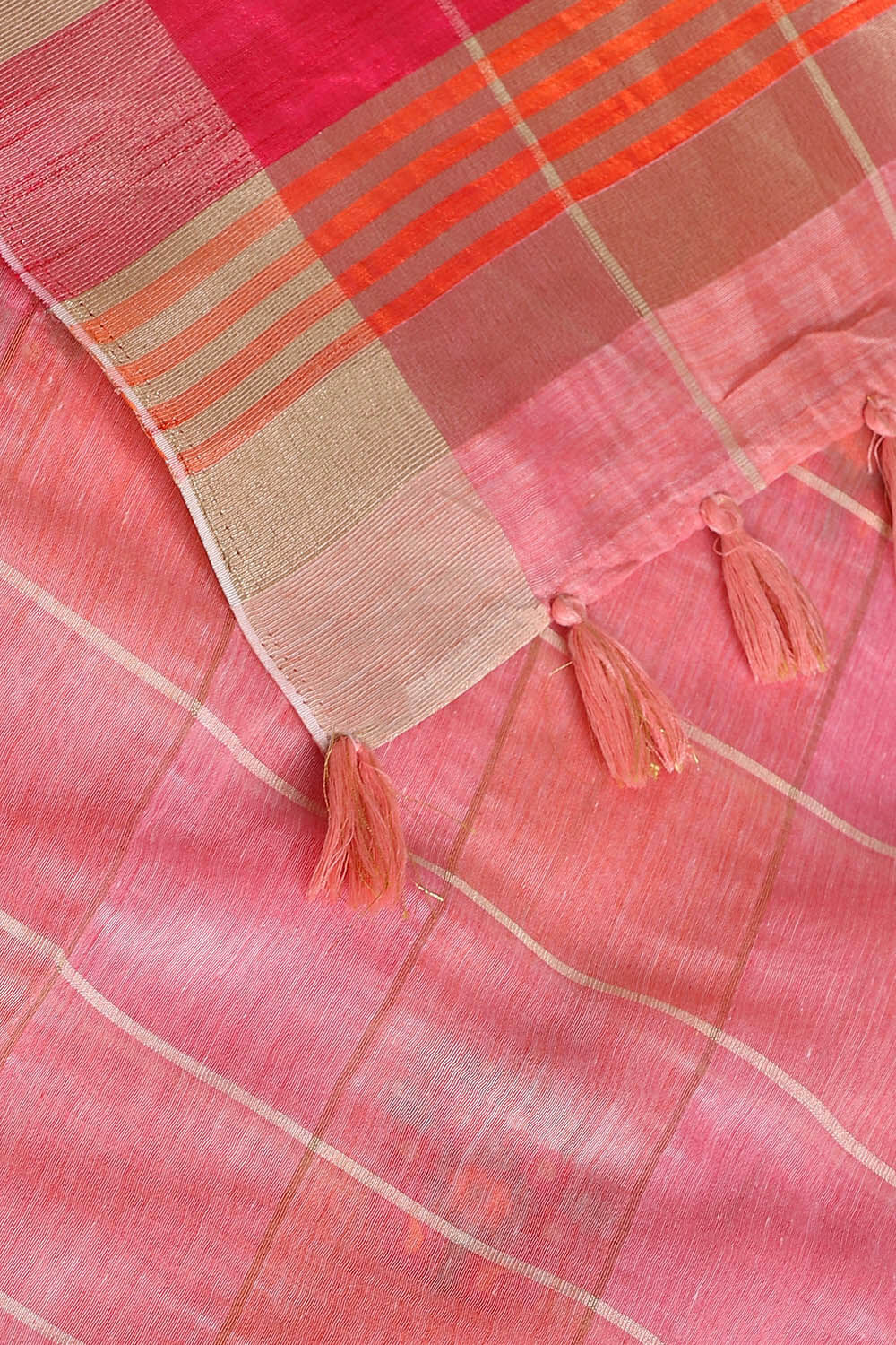 Pink Pure Embroidered Saree image number null