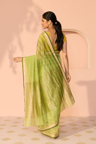 Green Eknaliya Pure Silk Cotton Chanderi Saree thumbnail image number null