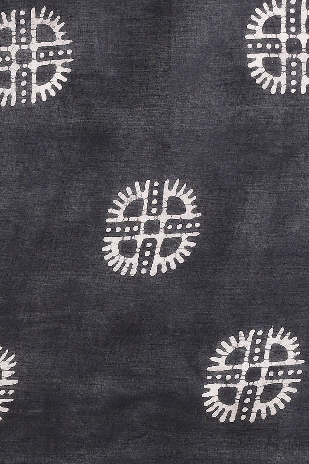 Black Pure Cotton Batik Saree image number null