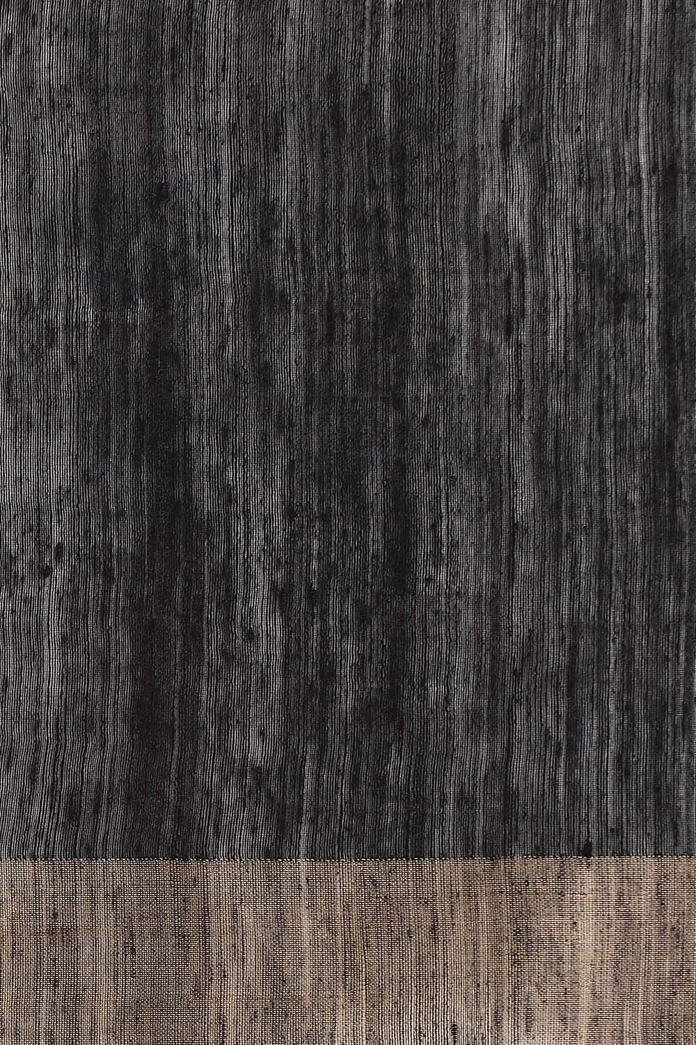 Black Pure Silk Vanya Jamdani Saree image number null