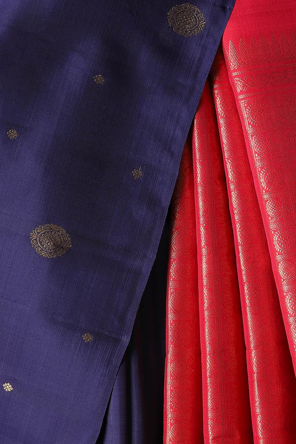Blue Pure Silk Kanjivaram Saree image number null