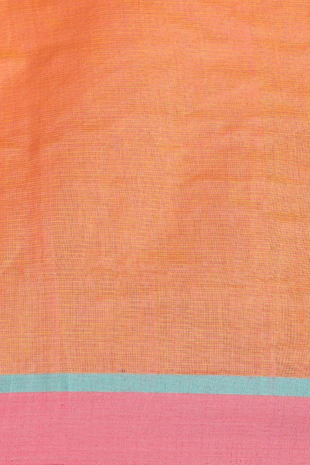 Yellow Pure Silk Cotton Bengal Saree image number null