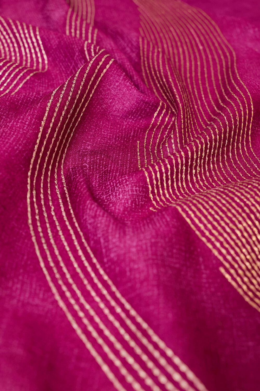Purple  Pure Tussar Silk Embroidered Saree image number null