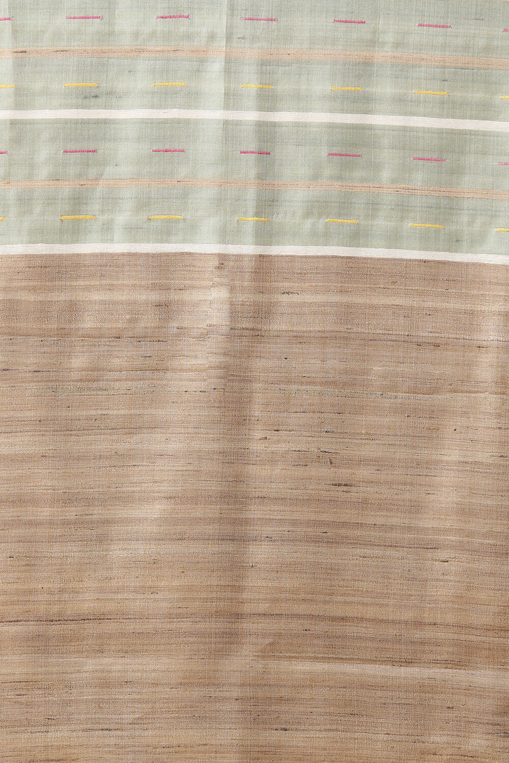 Green Pure Tussar Silk Woven Saree image number null
