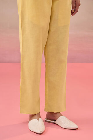 Yellow Cotton Woven Trousers thumbnail image number null