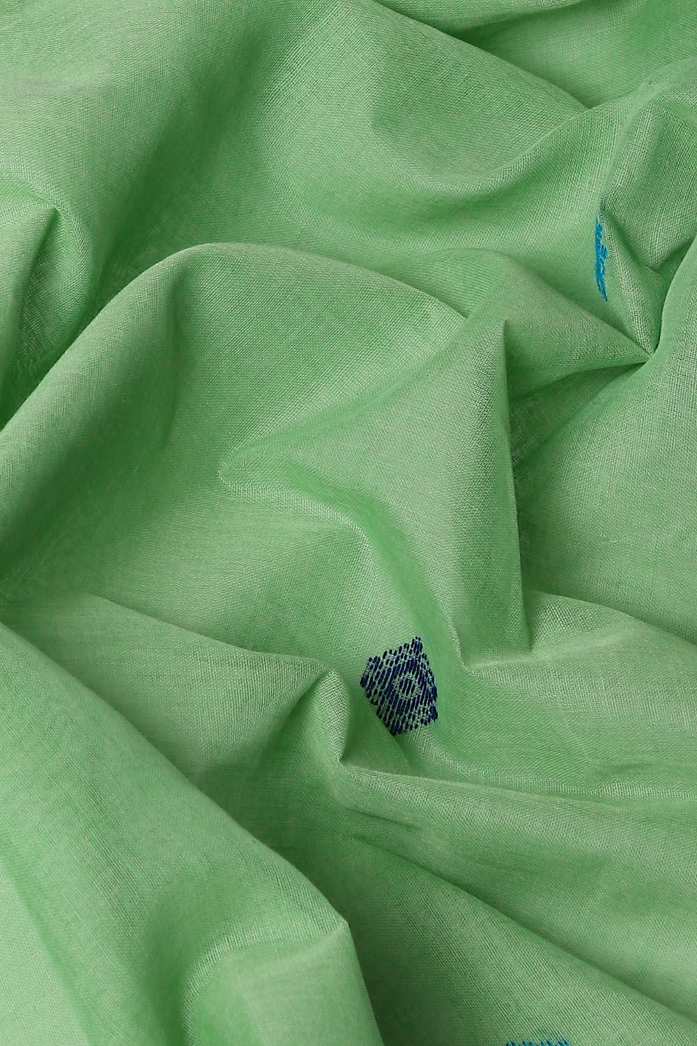 Dark Green Pure Cotton Jamdani Saree image number null