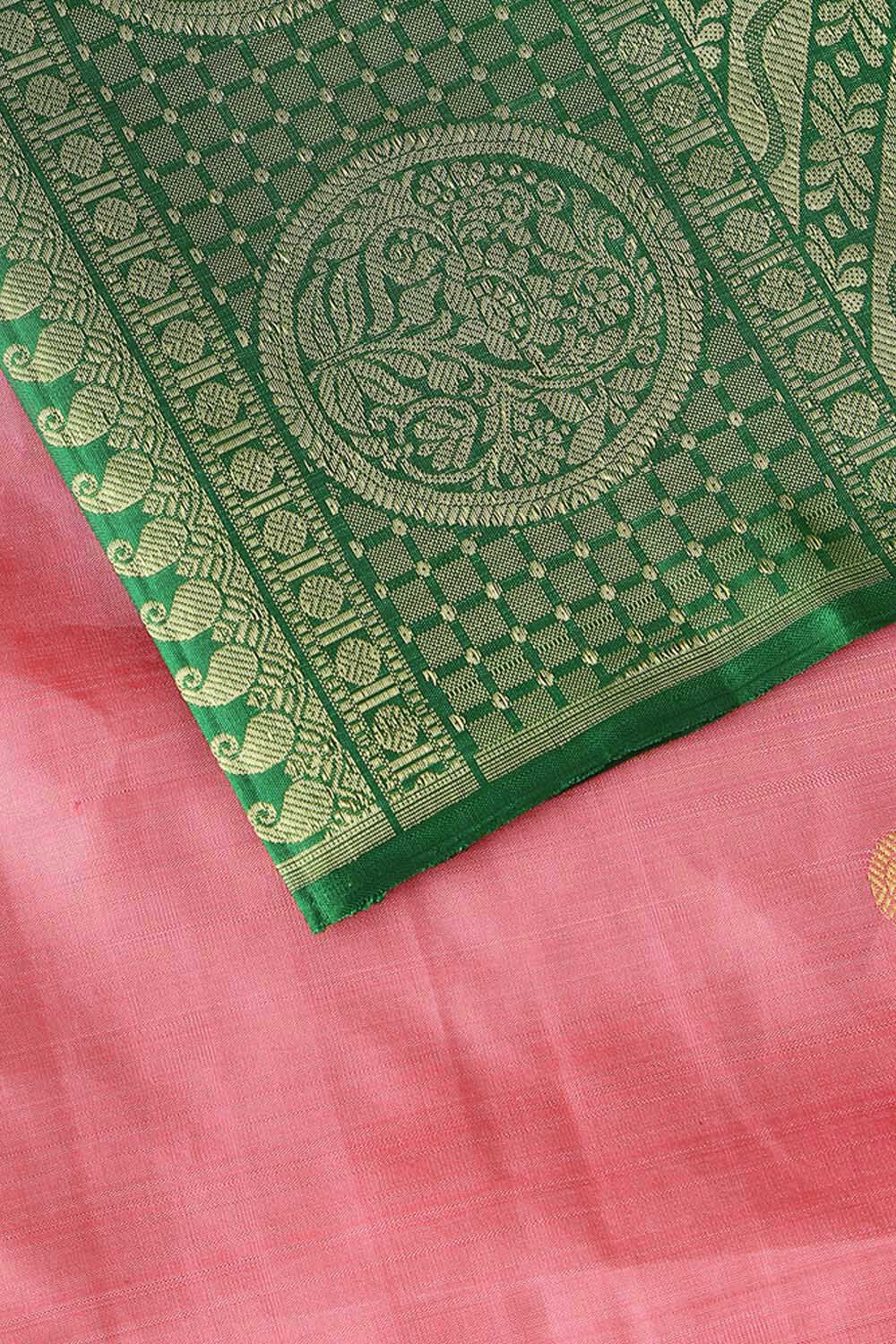 Light Pink Pure Silk Kanjivaram Saree image number null