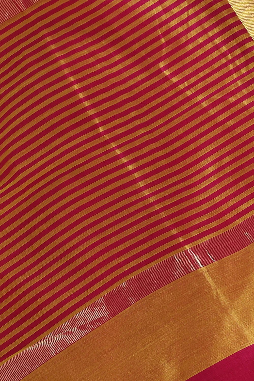 Dark Pink Pure Silk Cotton Maheshwari Saree image number null