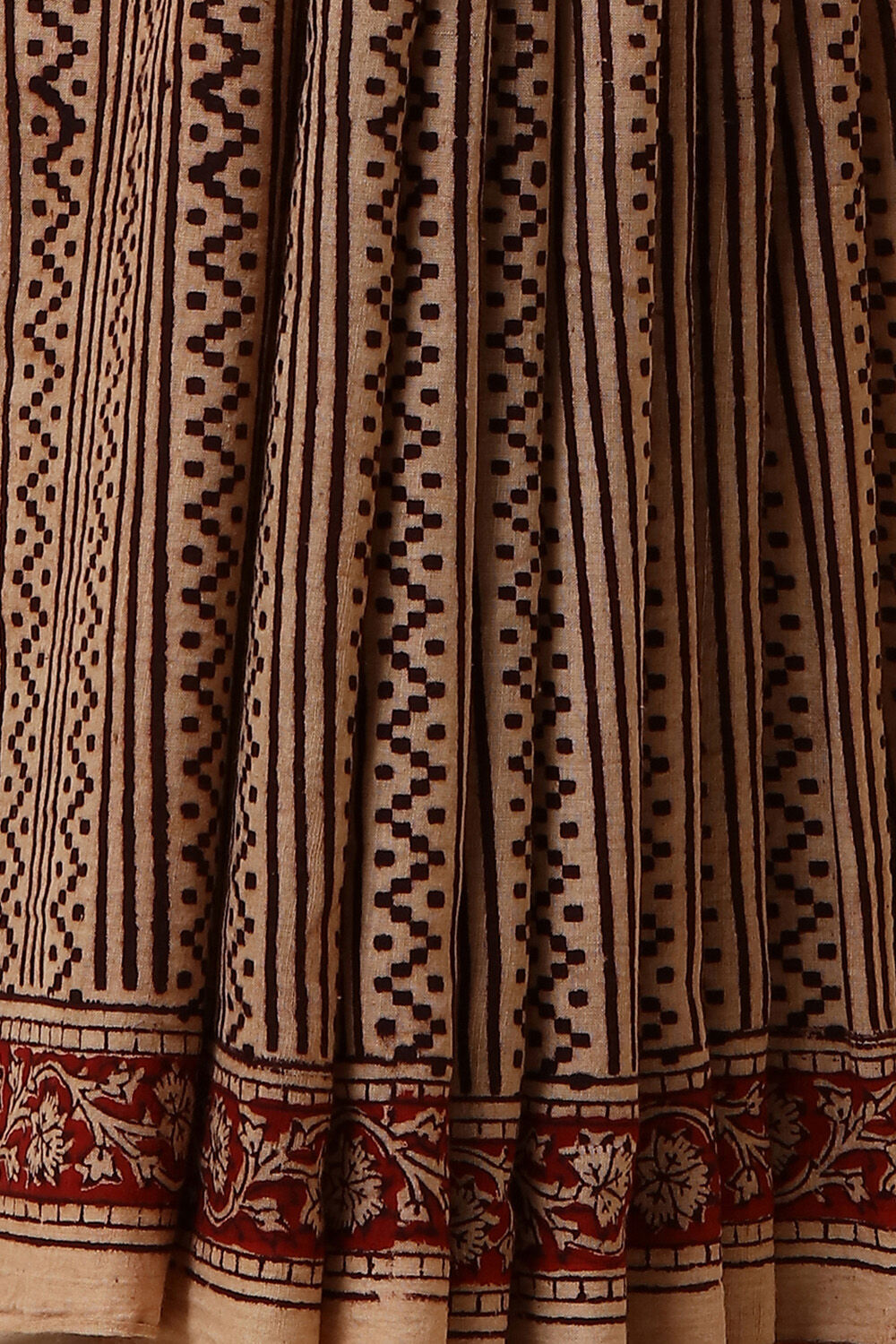 Beige Pure Khadi Cotton Printed Kalamkari Saree image number null