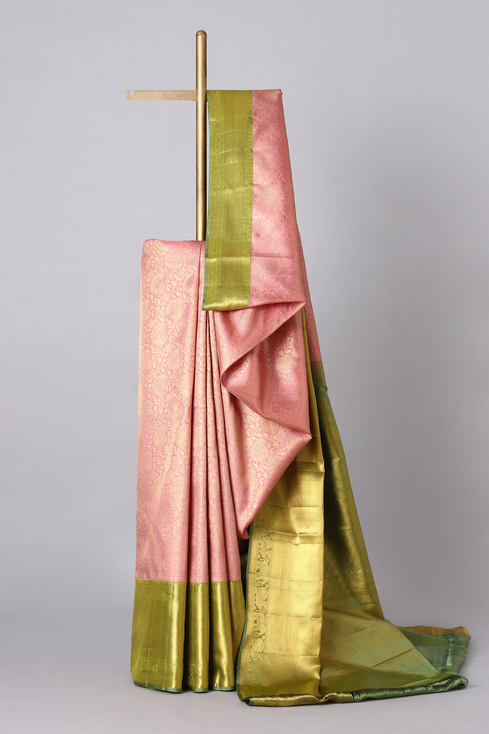 Light Pink Pure Silk Kanjivaram Saree image number null