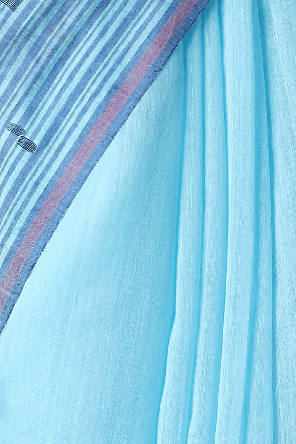 Light Blue Pure Silk Cotton Jamdani Saree image number null