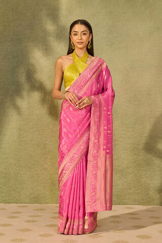 Pink Woven Pure Viscose Saree thumbnail image number null