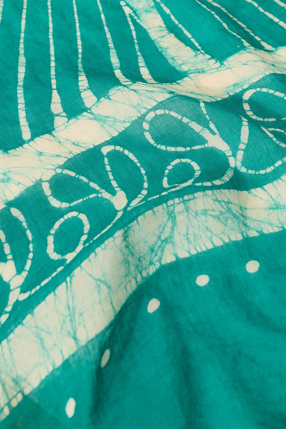Green Ujjain Pure Cotton Batik Saree image number null