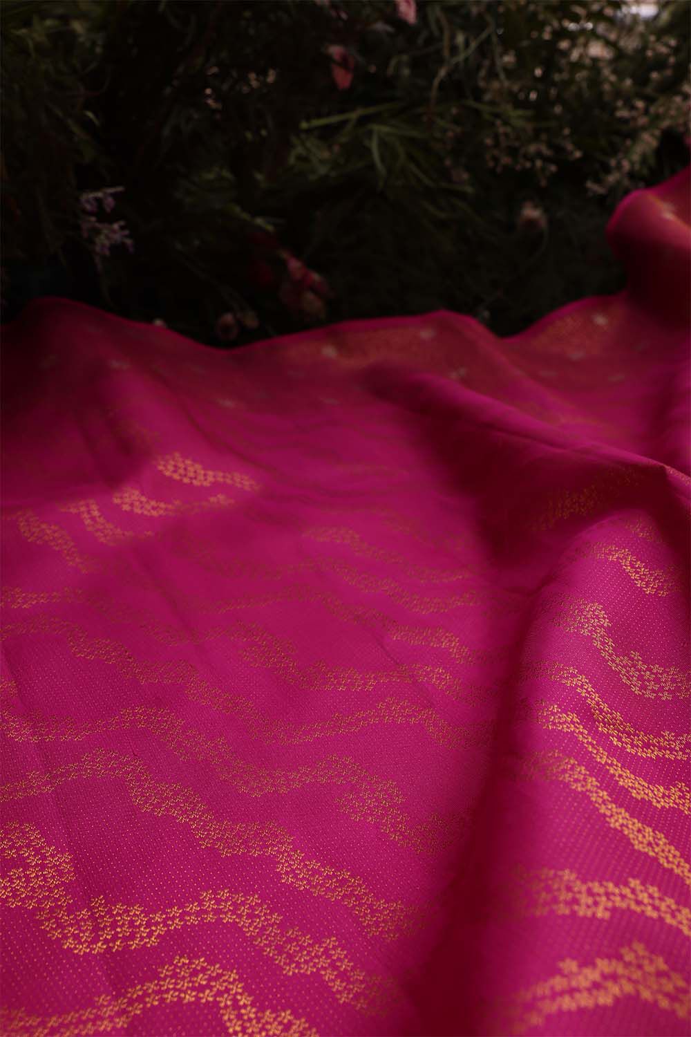 Dark Pink Kanjivaram Silk Saree image number null