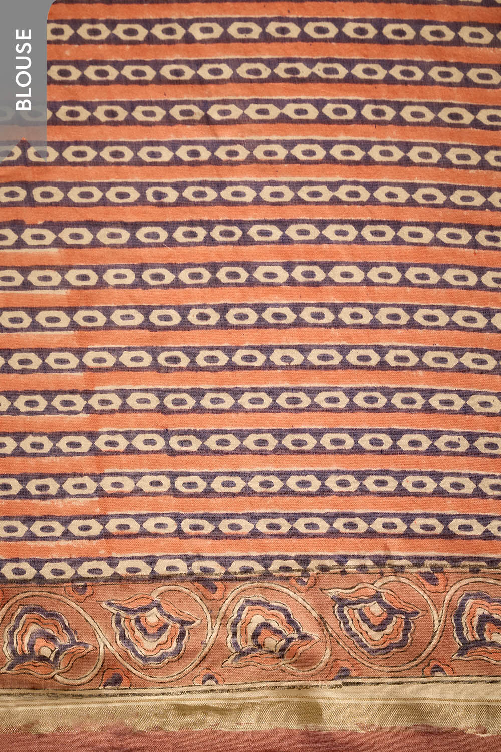 Brown Rajasthan Pure Silk Cotton Printed Sanganeri Saree image number null