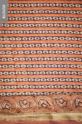 Brown Rajasthan Pure Silk Cotton Printed Sanganeri Saree thumbnail image number null