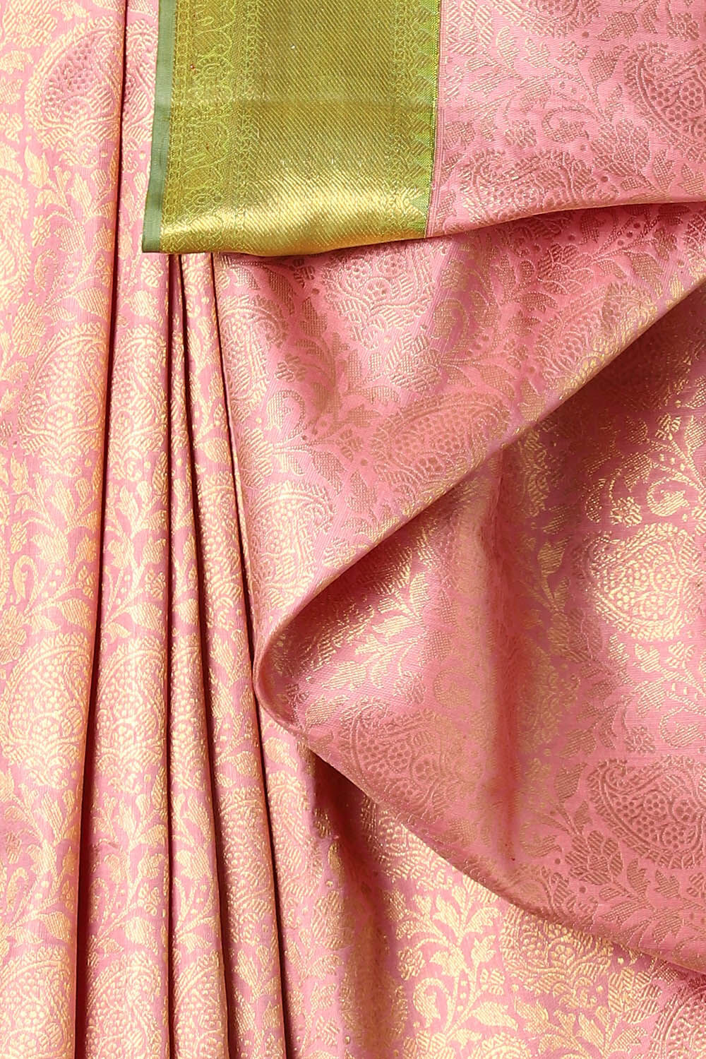 Light Pink Pure Silk Kanjivaram Saree image number null