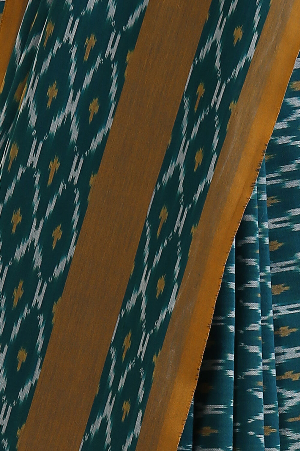 Dark Pure Green Cotton Pochampalli Ikat image number null