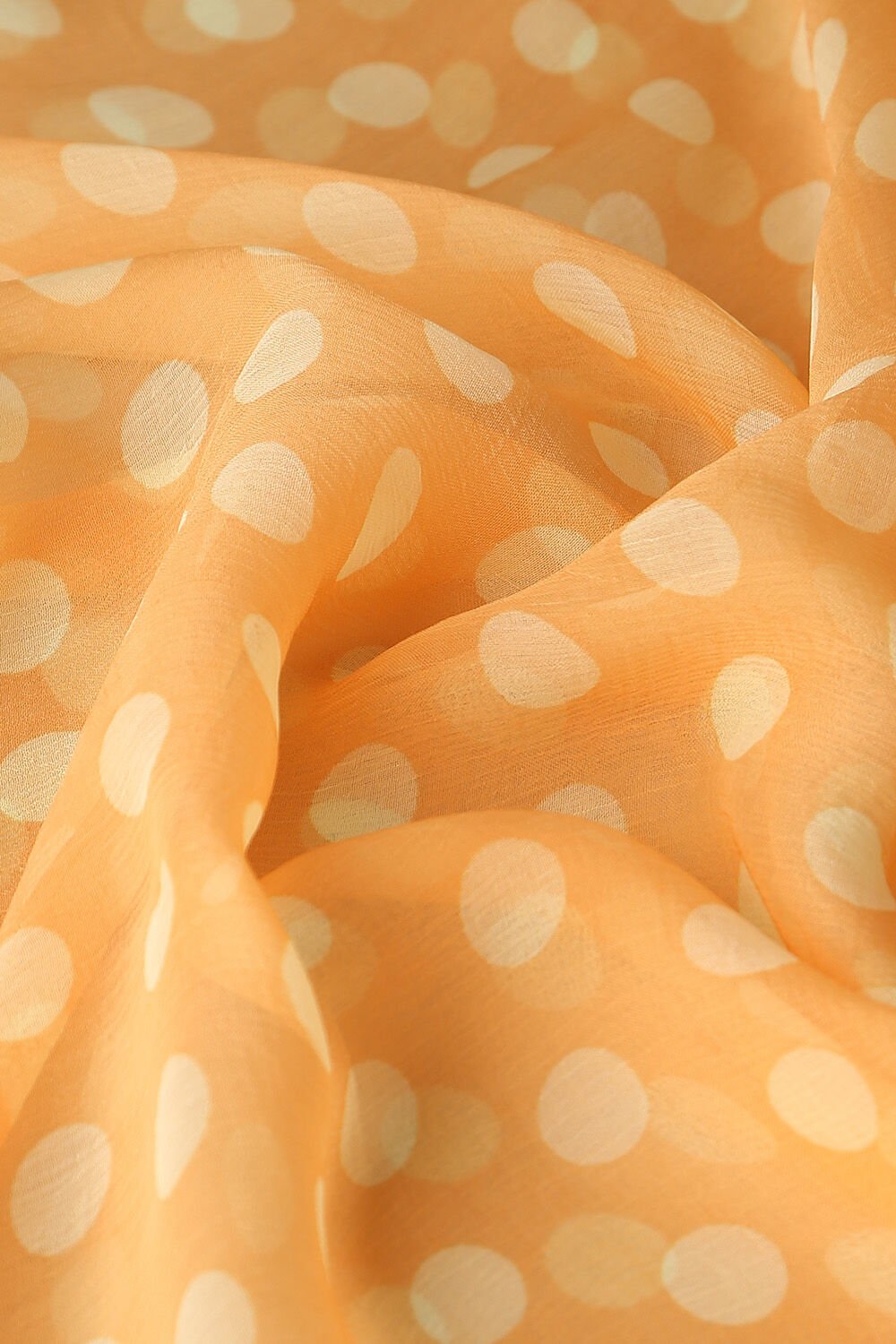 Light Orange Viscose Chiffon Digital Printed Saree image number null