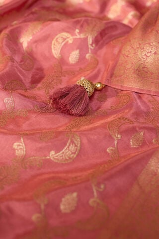 Pink Woven Pure Viscose Saree thumbnail image number null
