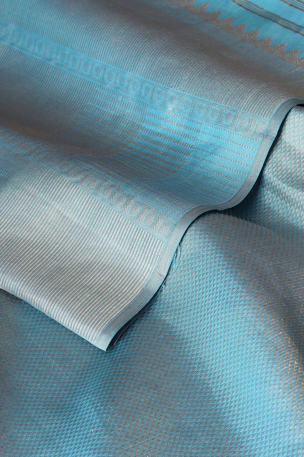 Light Blue Pure Silk Kanjivaram Saree image number null
