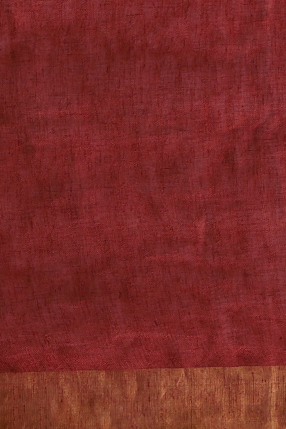 Red Pure Linen Printed Saree image number null