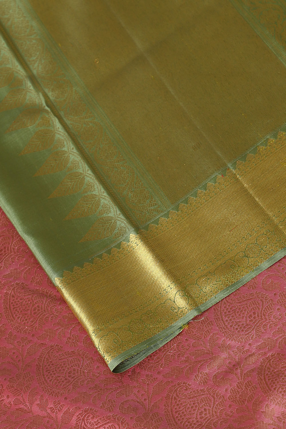 Light Pink Pure Silk Kanjivaram Saree image number null
