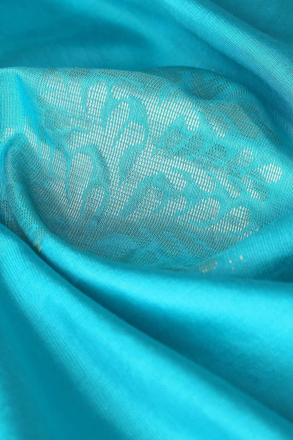 Light Blue Pure Silk Tencel South Saree image number null