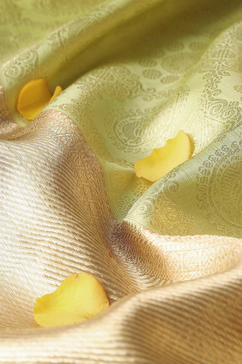 Light Green Pure Silk Kanjivaram Saree image number null