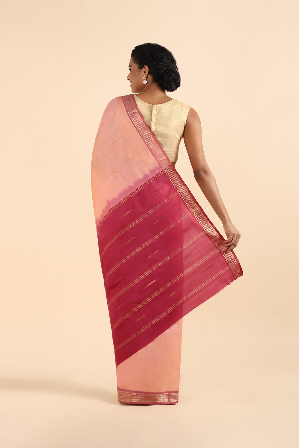 Light Pink Pure Soft Silk Saree image number null