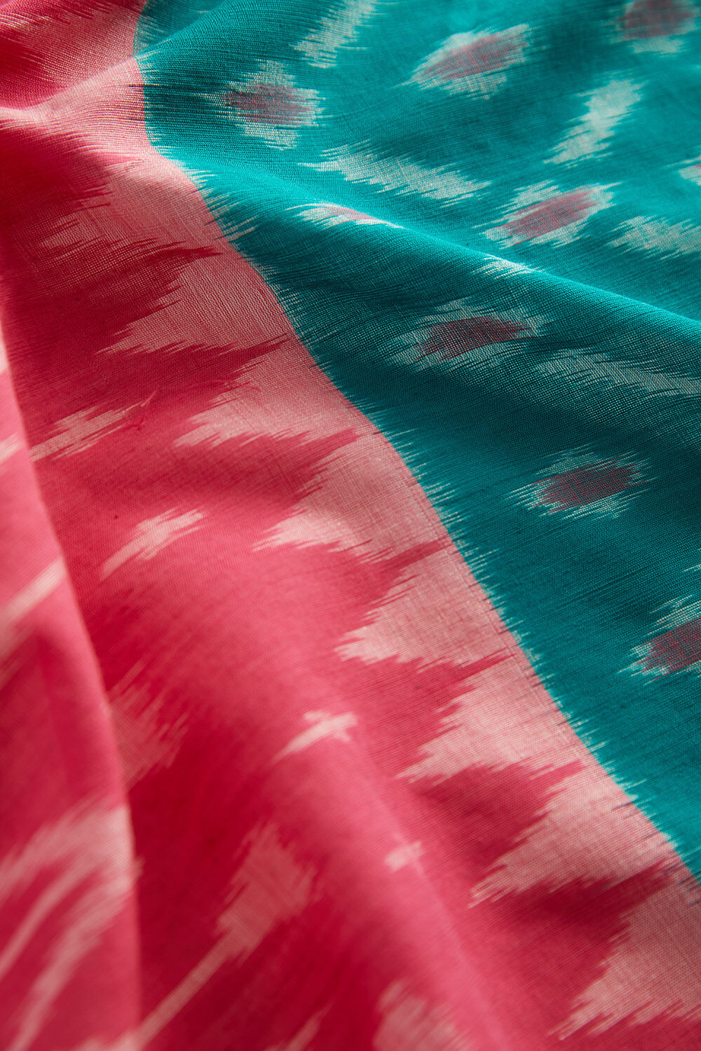 Pink Ikat Pure Cotton Pochampalli Saree image number null