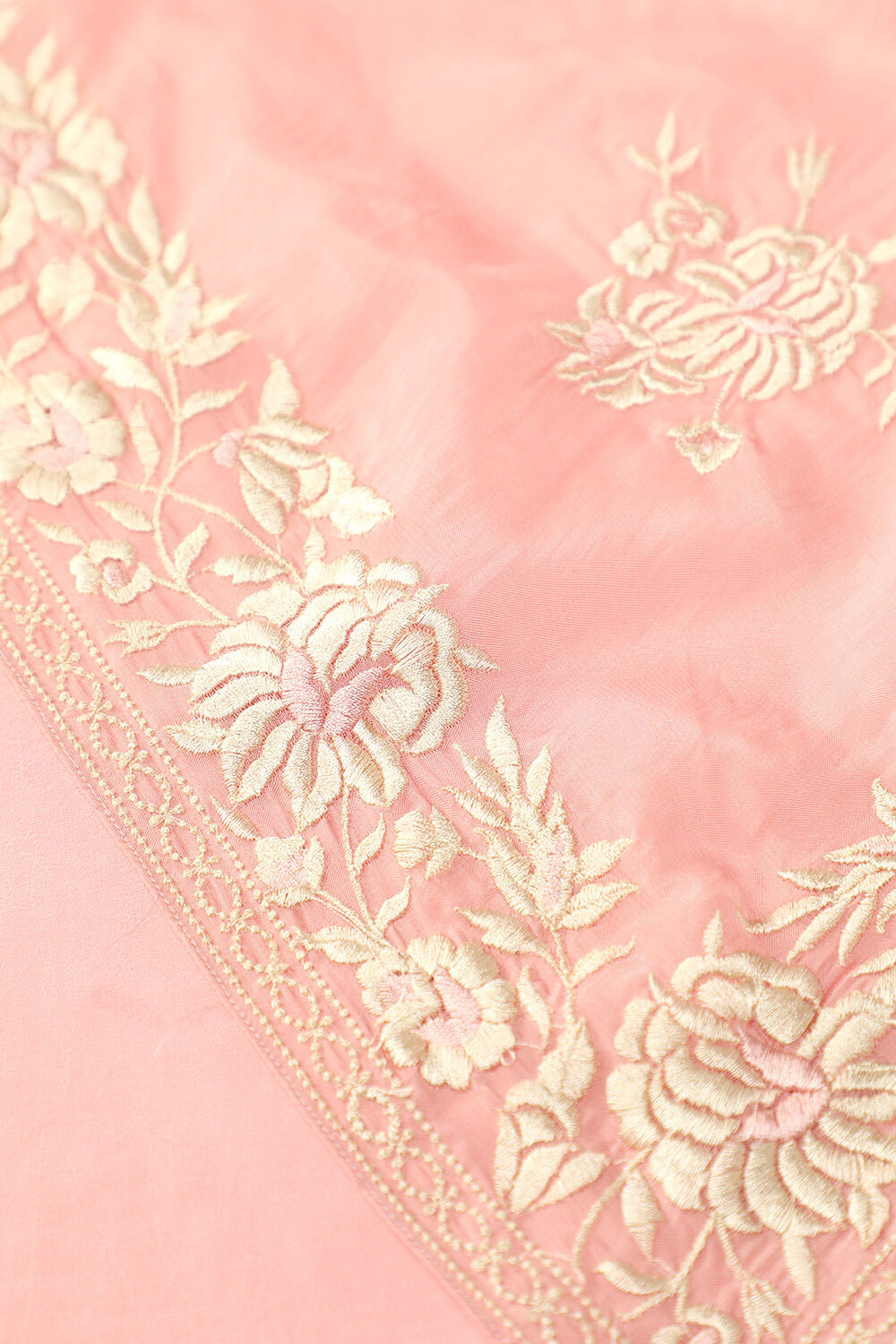 Light Pink Contemporary Viscose Organza Embroidery Saree image number null