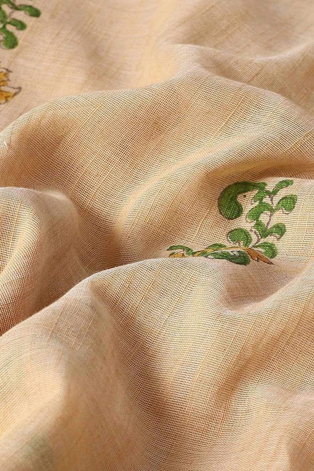 Brown Pure Cotton Printed Saree image number null