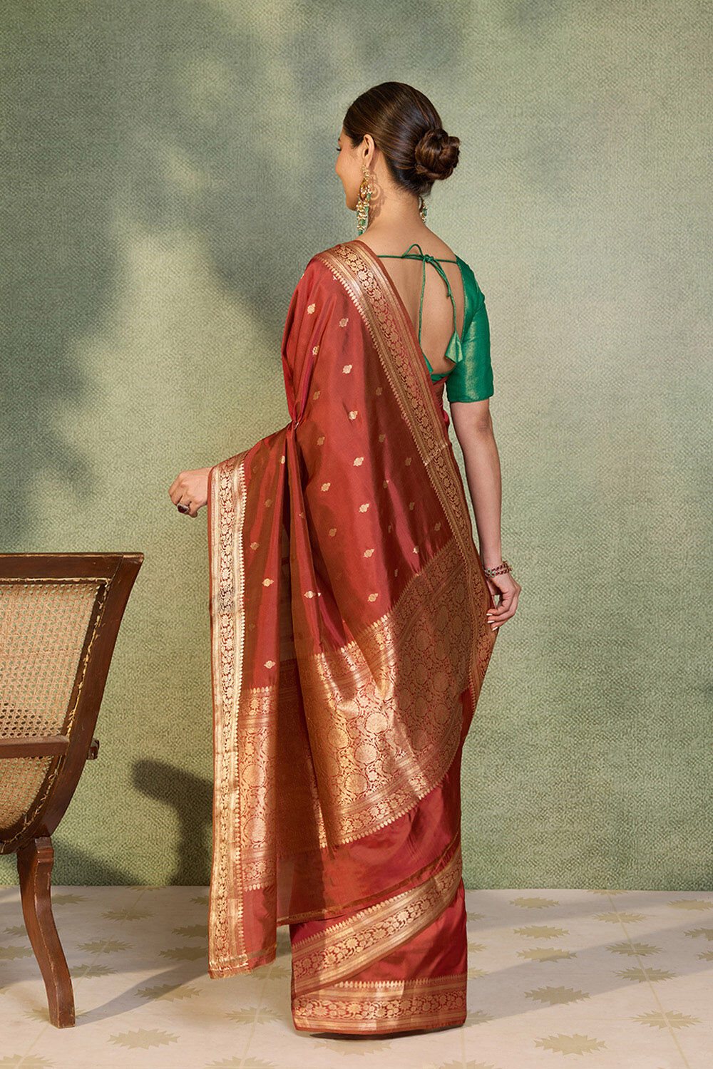 Light Violet Woven Pure Silk Cotton Maheshwari Saree image number null