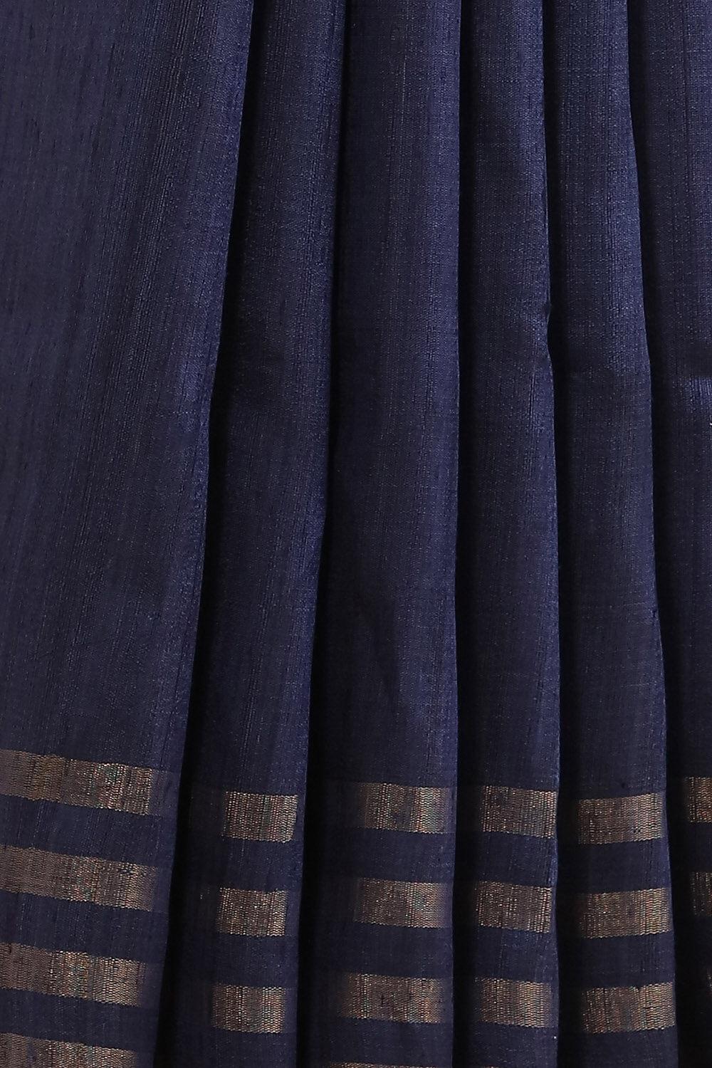 Dark Blue Pure Tussar Silk Bhagalpuri Saree image number null