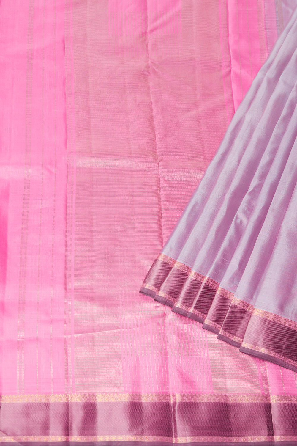 Light Violet Pure Silk Kanjivaram Saree image number null