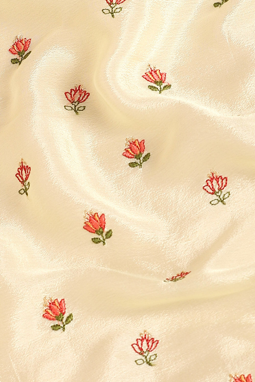 Light Pure Yellow Viscose Embroidered Saree image number null